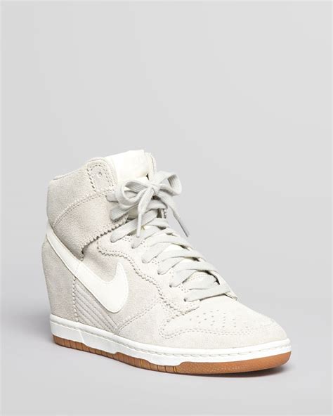 white nike sky high dunks|Nike Dunk High wedge sneakers.